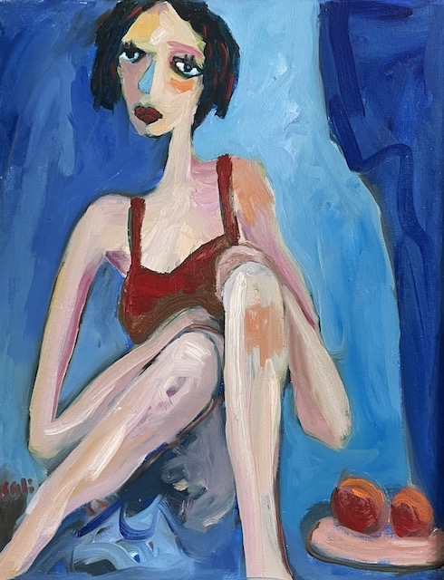 Model Seated — Canvas Print