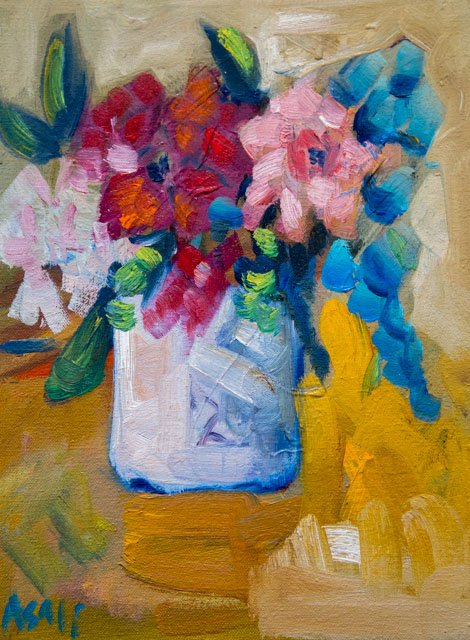 Blue And Rose — Canvas Print