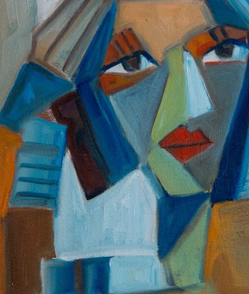 Blue Hair Cube detail