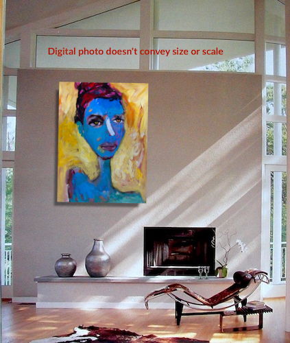 Woman in Blue detail