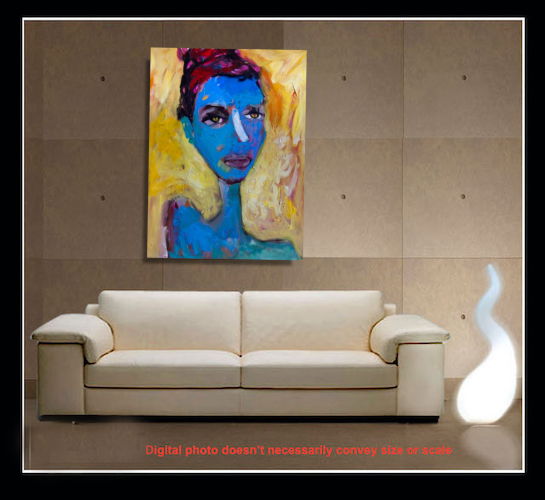 Woman in Blue detail