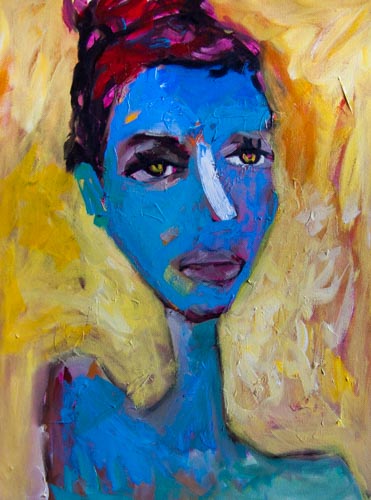 Woman in Blue — Canvas Print