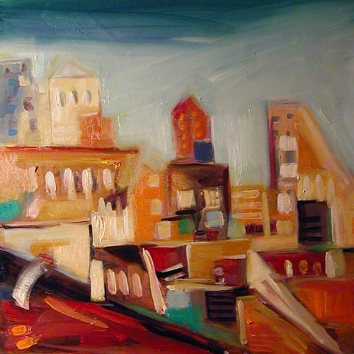 City in Quiet Motion — Canvas Print