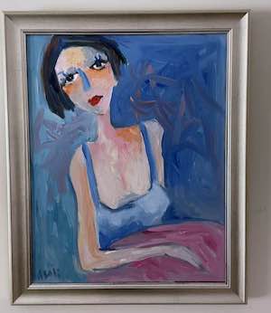 Original portrait painting by Washington DC artist Asali — recently sold