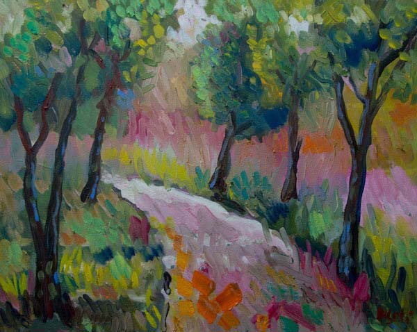 THE ROAD TO SLEEPY CREEK – landscape painting by Asali Studio
