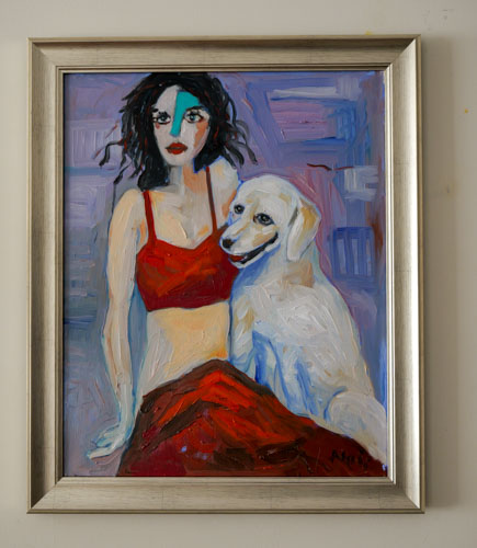 Companions in Red – original painting by Asali Studio