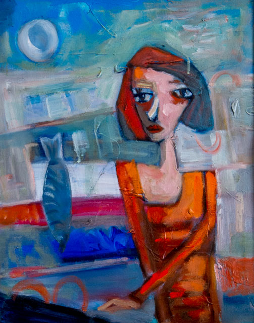 Wander In Red – original painting by Asali Studio