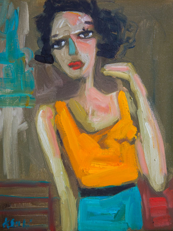 Summer Thoughts – portrait painting by Asali Studio